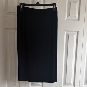 Chico's Sleek Black Midi Traveler’s Skirt